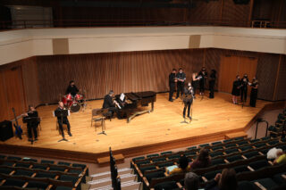 Clarke University music students performing in Jansen