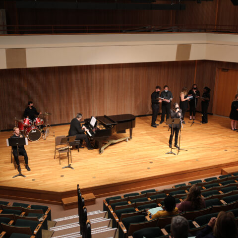 Clarke University music students performing in Jansen