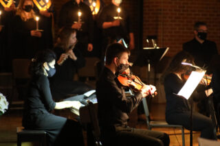 Clarke music major performing at concert