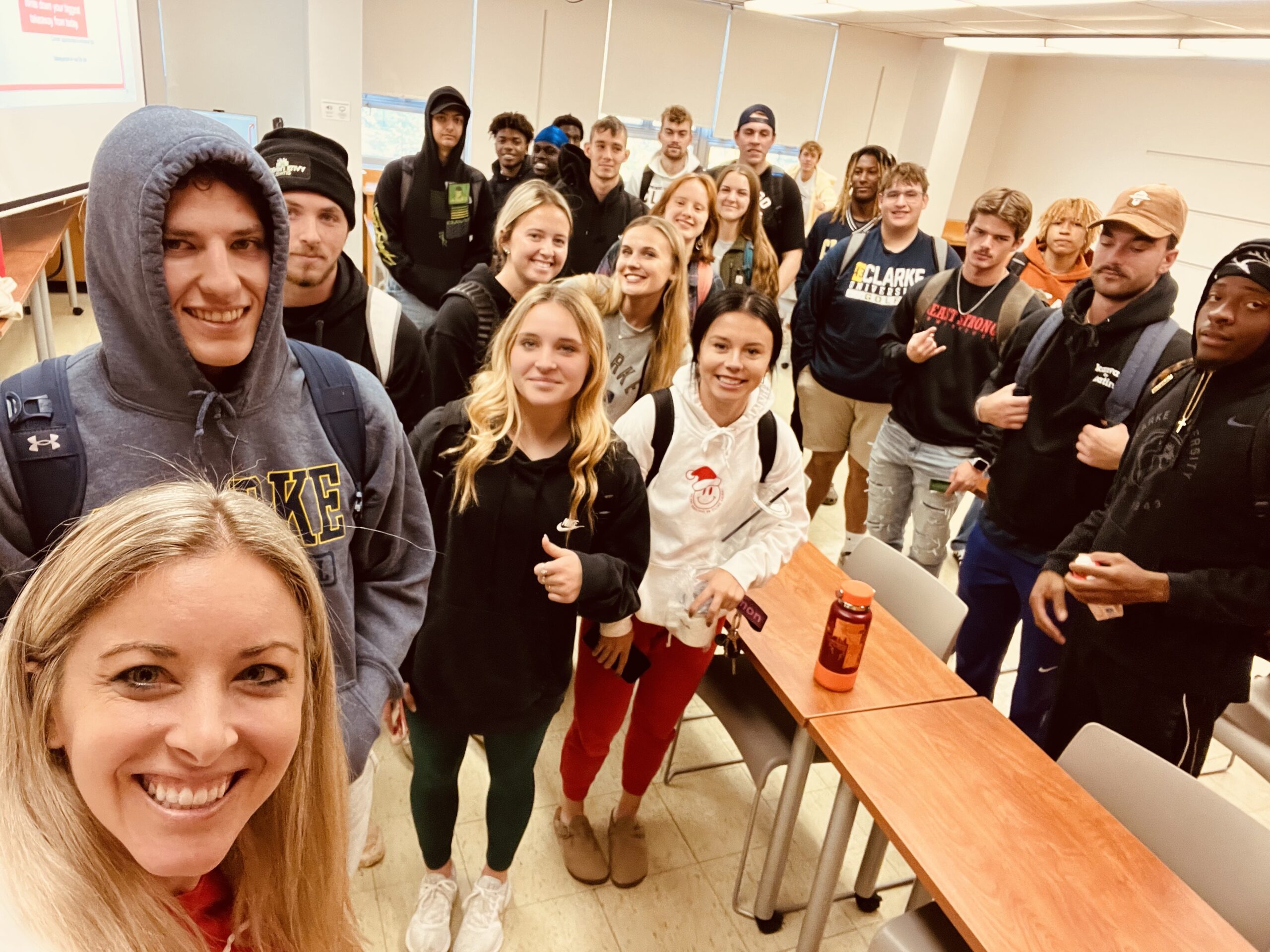 Business Major students in a class discussion.