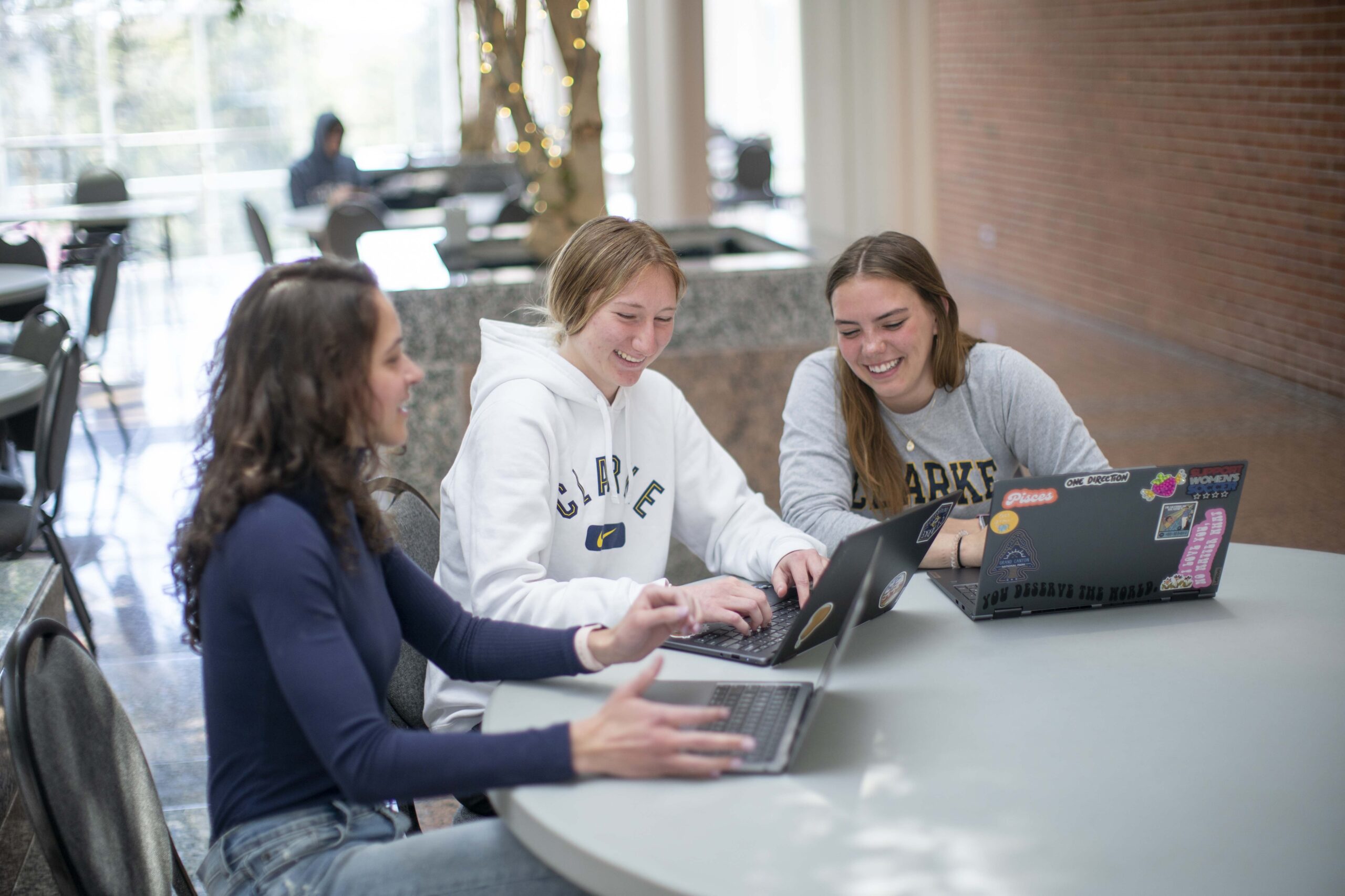 Clarke University Communication Major students in a class discussion.