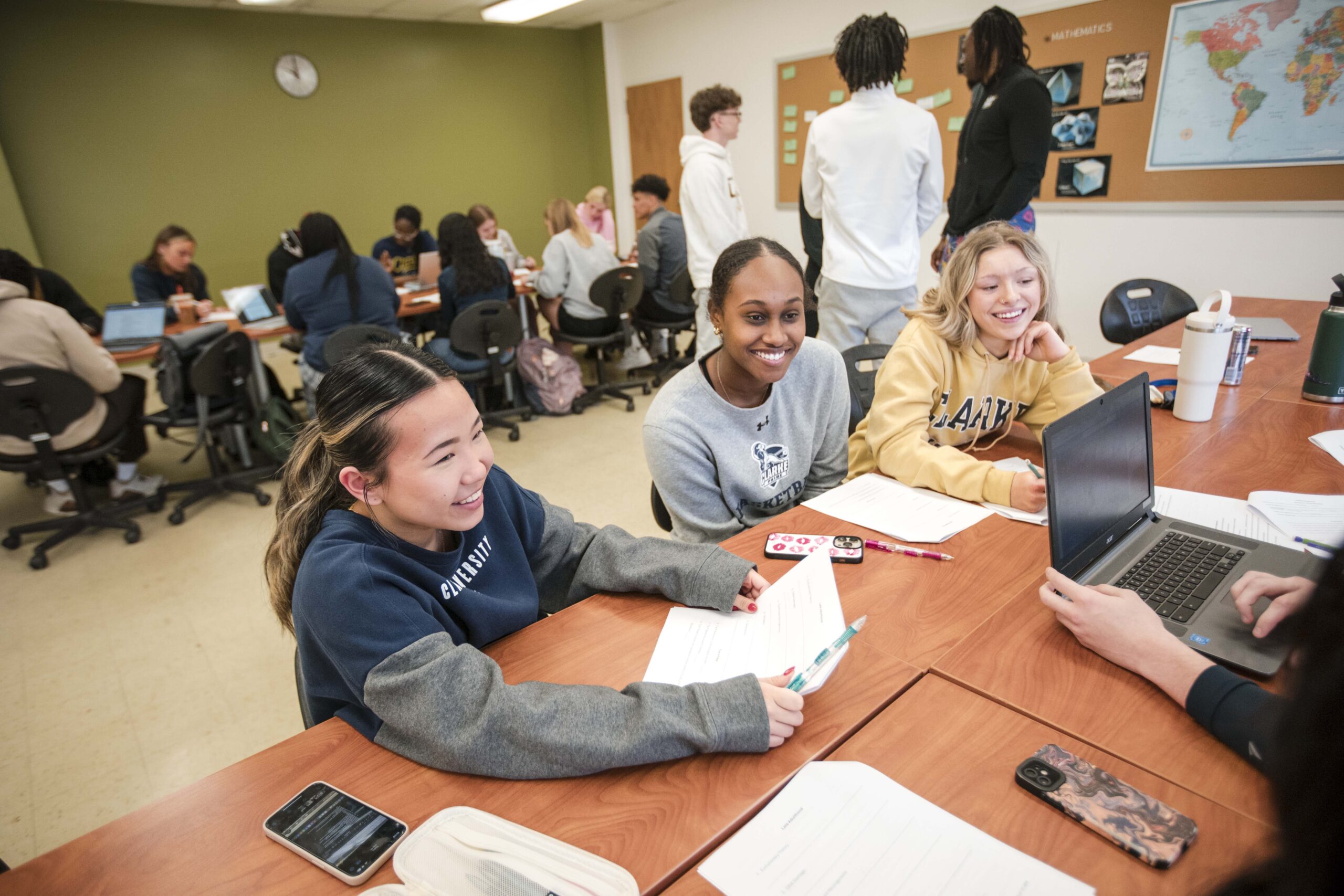 Clarke University History Major students in class.