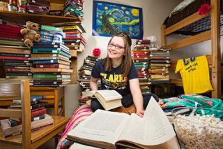 Abby Funke in Dorm Room