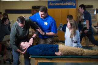 Hands on Training for Clarke Athletic Trainer Students