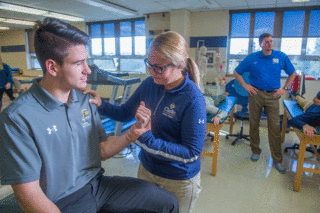 Learning on path to Clarke University Athletic Trainer Degree