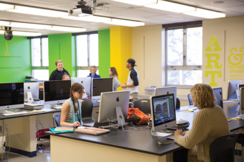 Clarke University Graphic Design Lab in the Art Campus