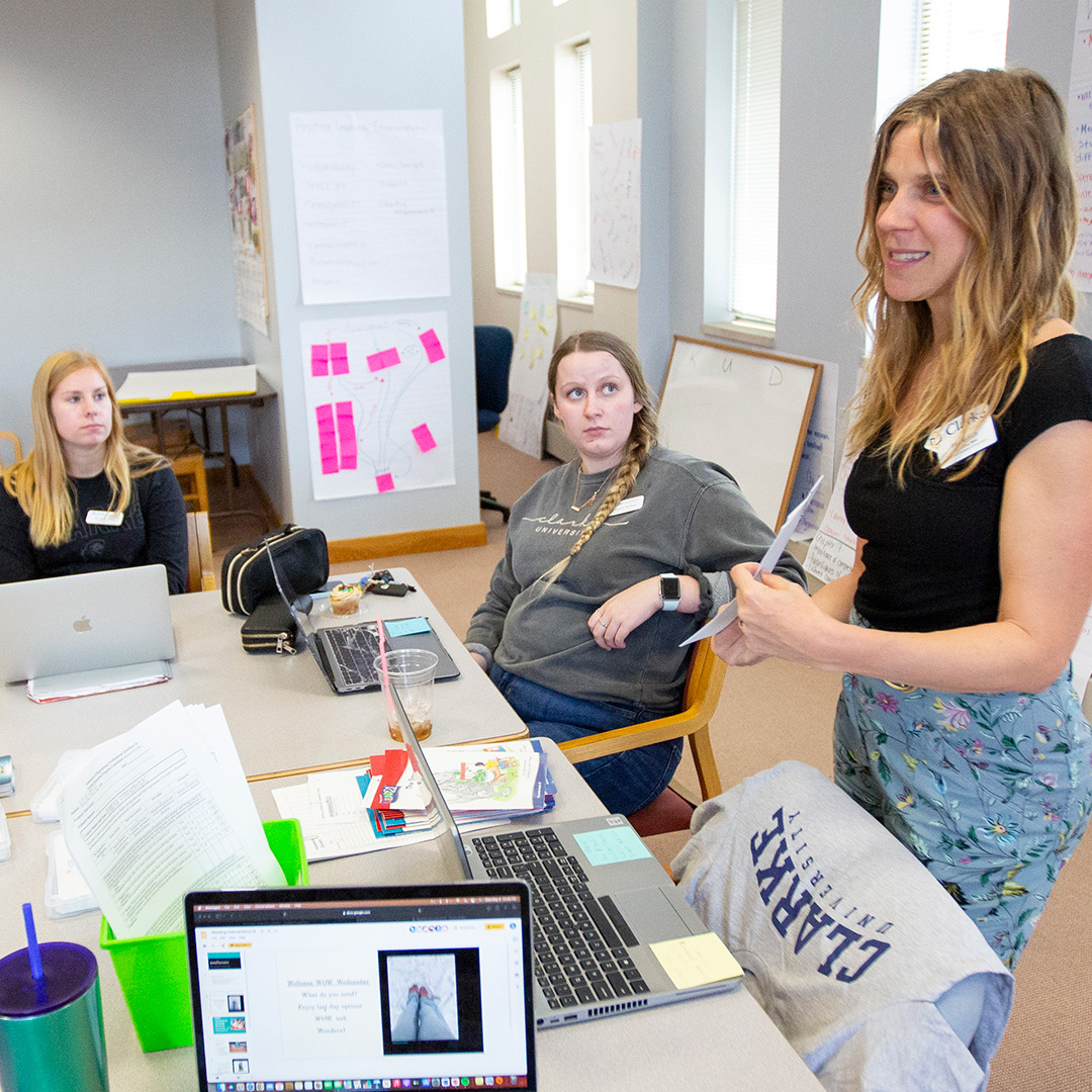 Clarke University Education Major gaining real world in-class teaching experience in Dubuque, Iowa