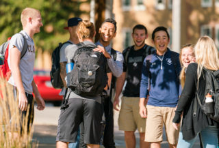 Clarke students walking to class