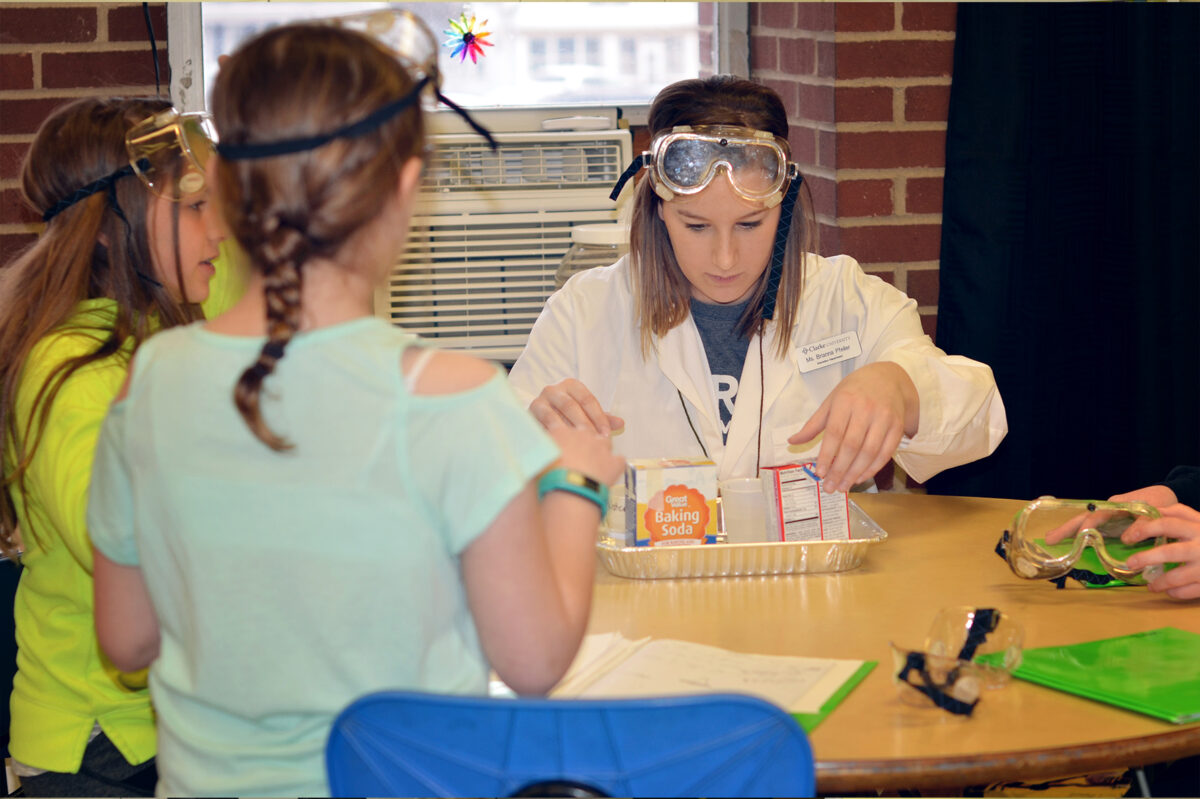 Students working towards their Teaching Degree from Clarke University in Dubuque ,Iowa. - Full Size