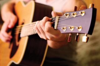 Music Majors Studying Guitar at Clarke University