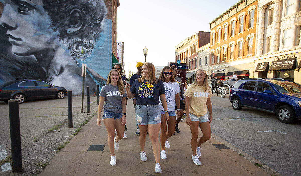 Student group walking