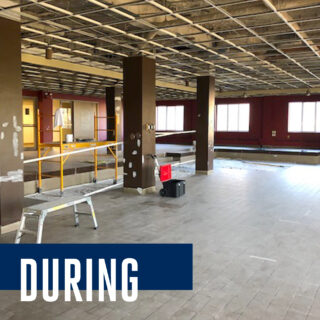 Lion's Den during construction