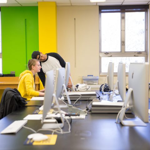 Clarke University's Graphic Design Lab Art