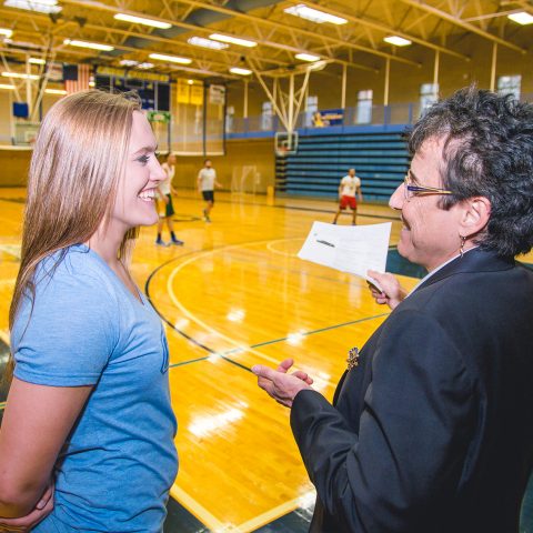 Clarke University Sport Management Major receiving hands on educational opportunities