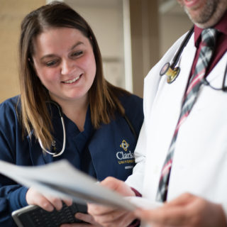 Clarke Nursing Student discussing with Doctor