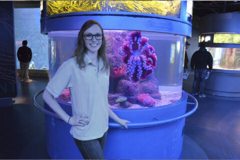 Clarke University Biology Major Paige Tomson at her Biochemistry Internship