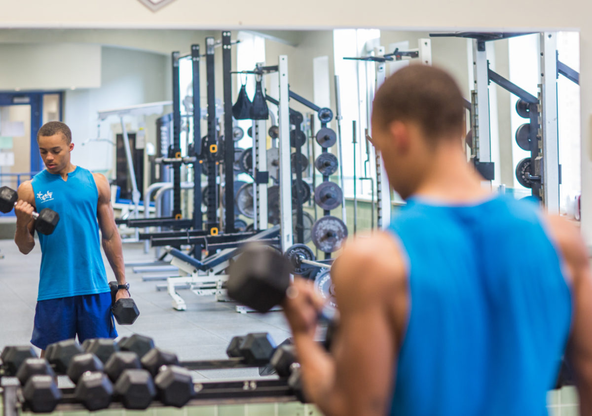 Student Working Out - Full Size