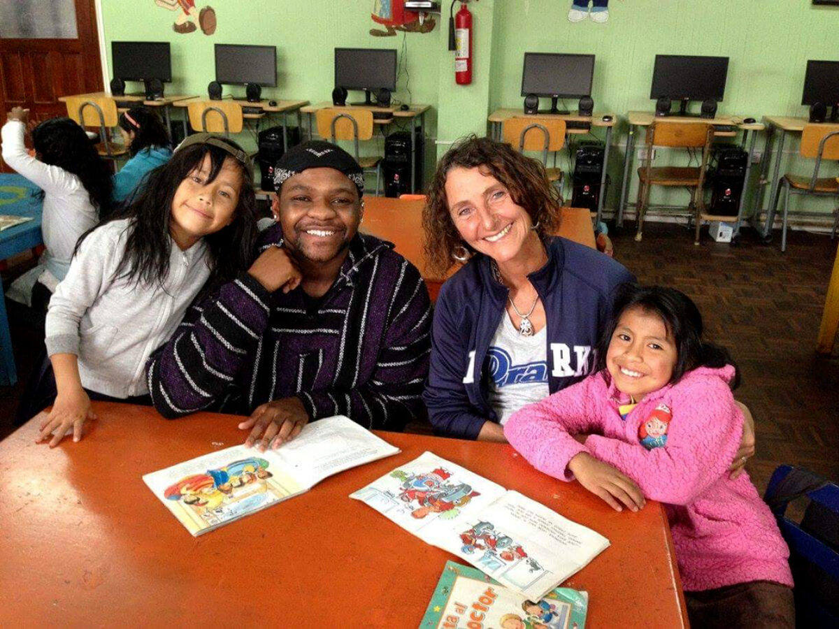 Spanish Minor Degree students from Clarke in Ecuador studying abroad. - Full Size