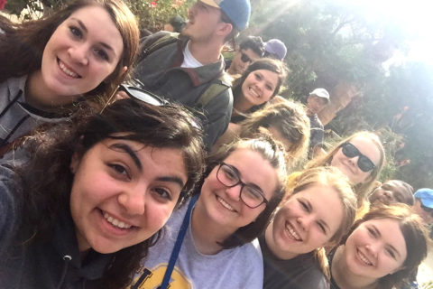 Group of Clarke Business Schoool students while studying abroad in Ecuador