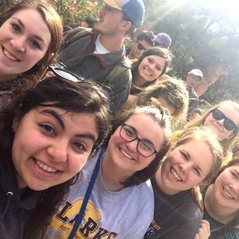 Group of Clarke Business Schoool students while studying abroad in Ecuador