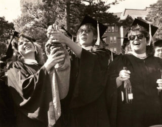 A group action photo at graduation.