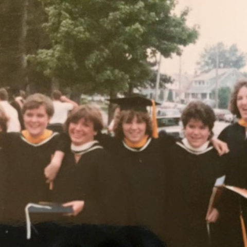 A group photo at graduation.