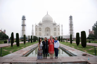 Clarke students studying abroad in India.