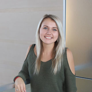 Clarke University Communications Major student Megan Kane