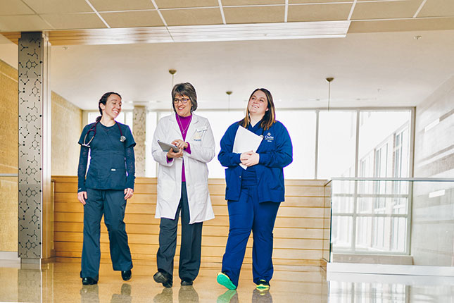 Clarke University Nursing degree students in class