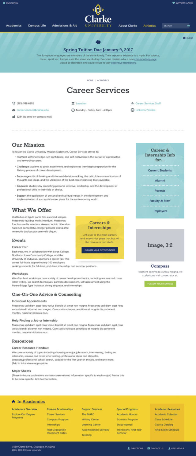 Sample page using Office template
