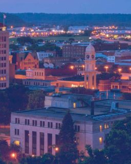 Downtown Dubuque night shot