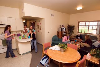 Students in apartment