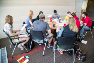 A study group of Clarke University Sociology Degree Students