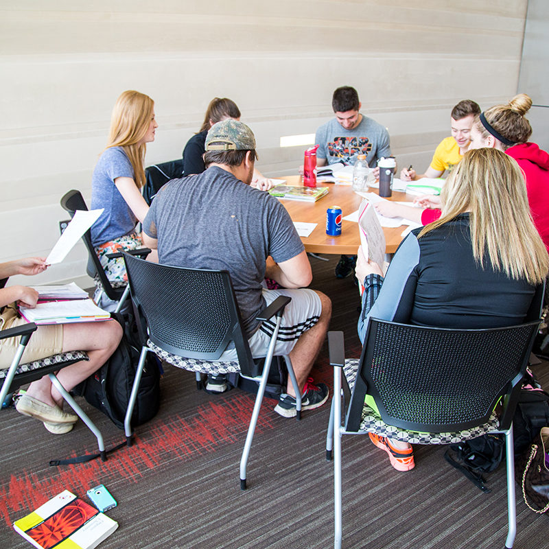 A study group of Clarke University Sociology Degree Students